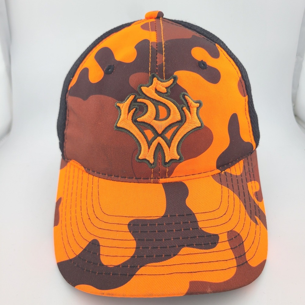 Outdoor Cap Deer Buck‎ Hunting Trucker Hat Orange Camo Mesh Snapback Gorpcore